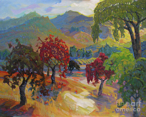 Vineyard Poster featuring the painting On the Silverado Trail by John McCormick