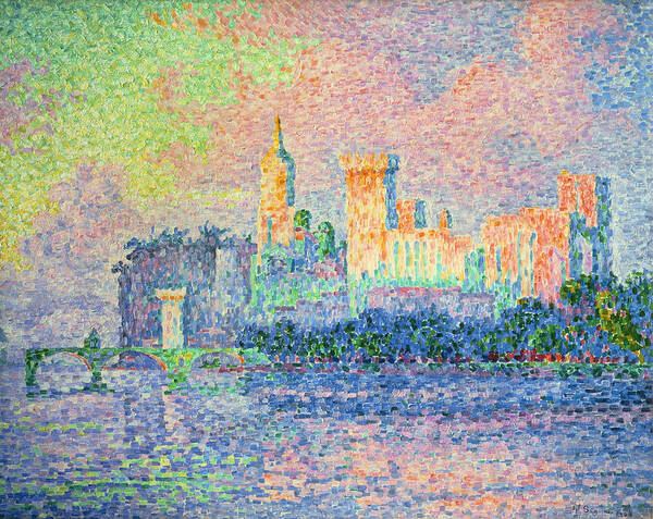 Palais Des Papes Poster featuring the painting Palais des Papes in Avignon by Paul Signac by Mango Art