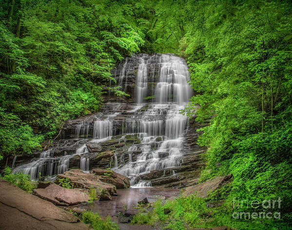 Pearsons Poster featuring the photograph Pearsons Falls at Blue Ridge Parkway by Shelia Hunt