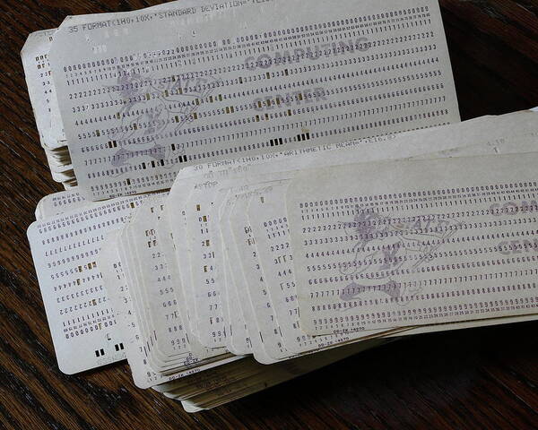 Punch Cards Poster featuring the photograph Punch Cards by John Moyer