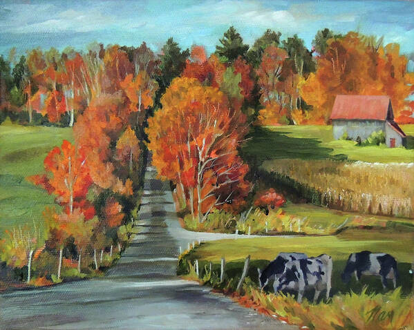 Vermont Poster featuring the painting Quintessential Vermont by Nancy Griswold