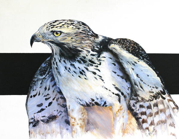 Hawk Poster featuring the painting Remembering Blanco by Mary McCullah