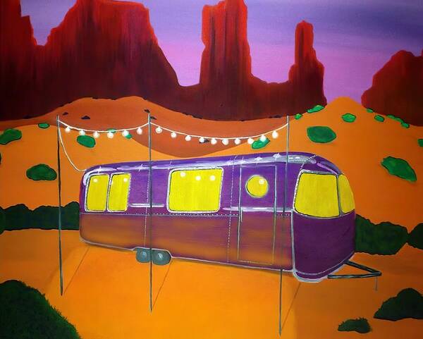 Sedona Poster featuring the painting Southwest Contemporary Art - Sedona Twilight by Karyn Robinson