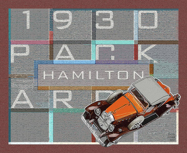 Hamilton Collection Poster featuring the digital art Hamilton Collection / 1930 Packard by David Squibb