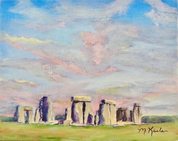 Uk Poster featuring the painting Stonehenge by Marsha Karle