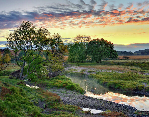 Landscape Poster featuring the photograph Summer Stream Sunrise by Bruce Morrison