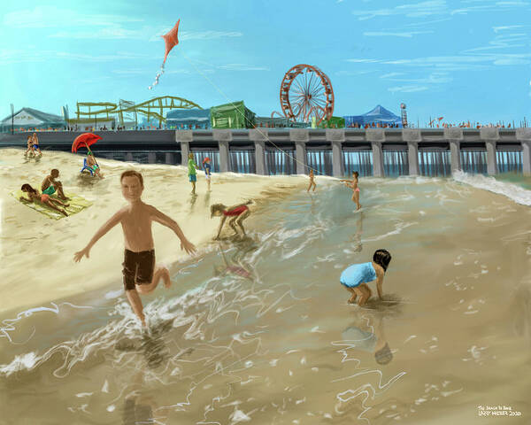 Beach Poster featuring the digital art The Beach Is Back by Larry Whitler
