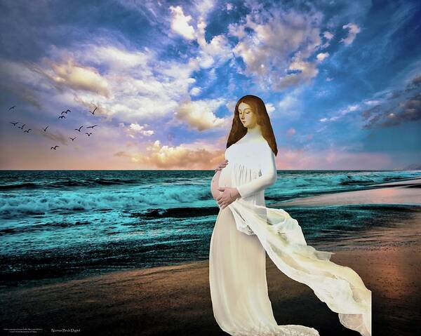 Pregnant Poster featuring the digital art The Day Draws Near by Norman Brule
