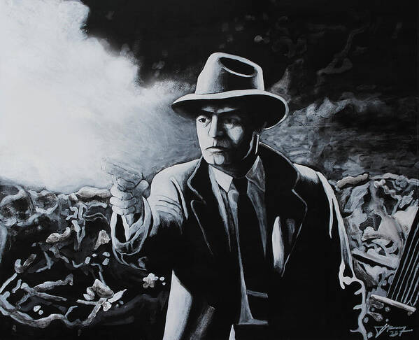 Gangsters Poster featuring the painting The Fatal Shot by Dan Haraga