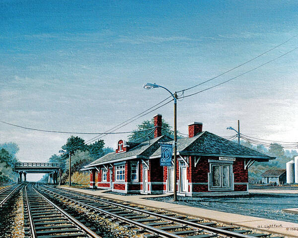 Architectural Landscape Poster featuring the painting The Harry S Truman Depot by George Lightfoot