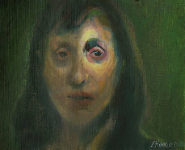 #truecrime Poster featuring the painting The Informant 4 by Veronica Huacuja