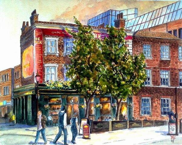 Poster featuring the painting The York Upper Street Islington London by Francisco Gutierrez