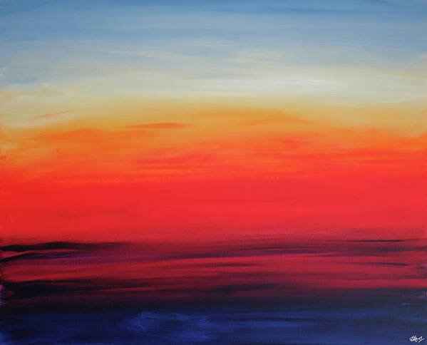 Sunset Poster featuring the painting Therapy by Laura Hol Art