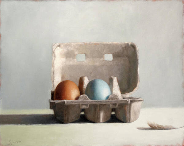 Egg Poster featuring the painting They Were Twins by Susan N Jarvis