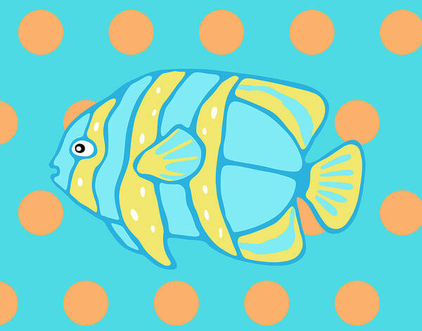 Fish Poster featuring the painting Too Cool For School IV by Nikita Coulombe