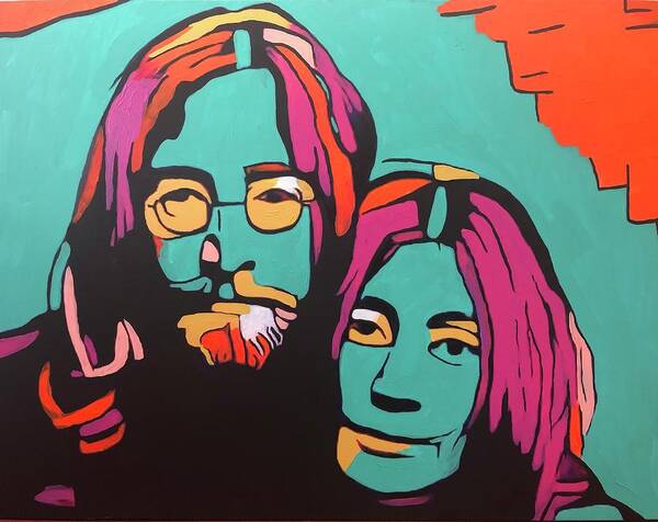 John Lennon Poster featuring the painting TrU love by Jayime Jean