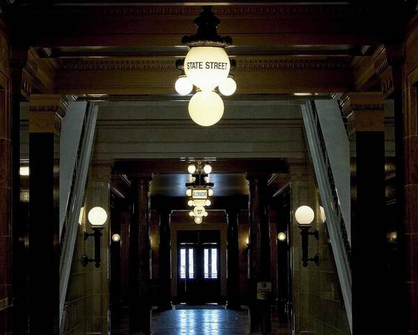 Capitol Poster featuring the photograph West Corridor, Capitol, Madison, Wisconsin by Steven Ralser