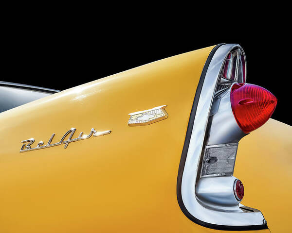 56 Chevy Poster featuring the digital art Yellow Tail by Douglas Pittman