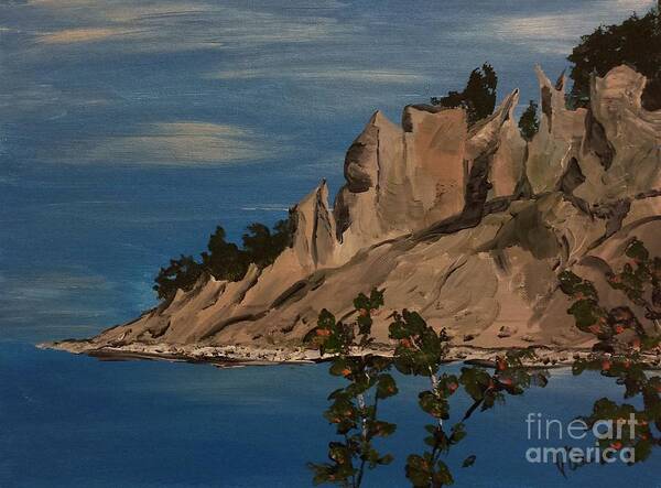 Chimney Bluffs Poster featuring the painting ptg. Chimney Bluffs by Judy Via-Wolff