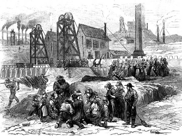 19th Century Poster featuring the photograph 19th Century Mining Disaster by Collection Abecasis
