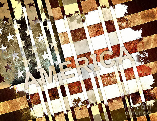 America Poster featuring the digital art America #2 by Phil Perkins