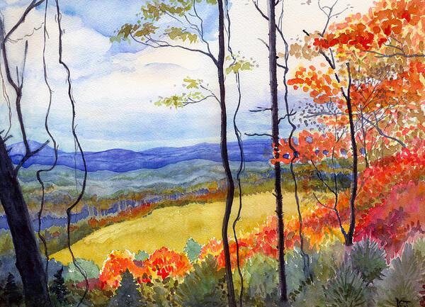 Blue Ridge Mountains West Virginia Poster featuring the painting Blue Ridge Mountains of West Virginia by Katherine Miller