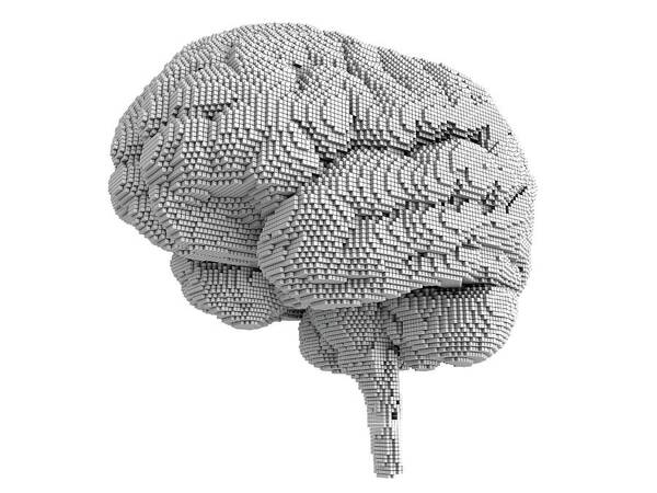 Artwork Poster featuring the photograph Brain Pixelated #1 by Alfred Pasieka/science Photo Library