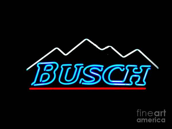  Poster featuring the photograph Busch Light by Kelly Awad