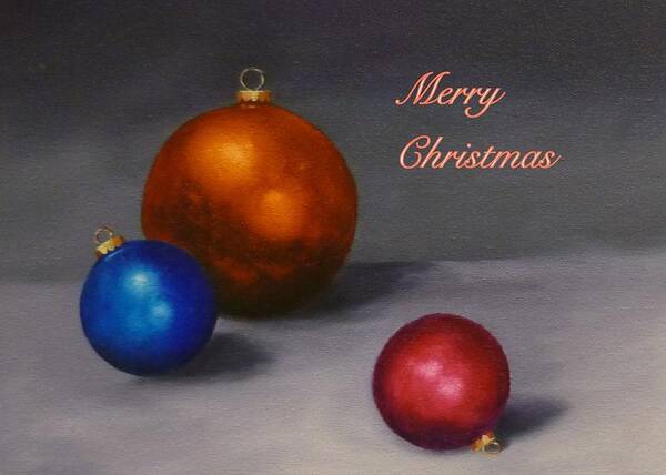 Christmas Greeting Card Poster featuring the painting Christmas Glow #1 by Jo Appleby
