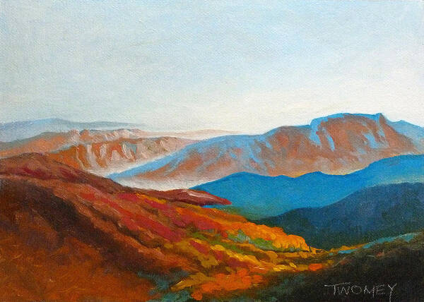 Autumn Poster featuring the painting East Fall Blue Ridge Mountains 2 by Catherine Twomey