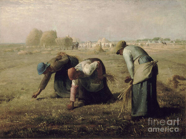 Jean-françois Millet Poster featuring the painting Gleaners #1 by Celestial Images