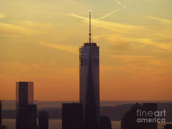 Rockefeller Center Poster featuring the photograph One WTC from Top of the Rock #1 by Steven Spak