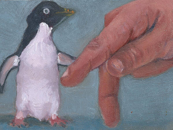 Asl Alphabet Poster featuring the painting P is for Penguin #1 by Jessmyne Stephenson