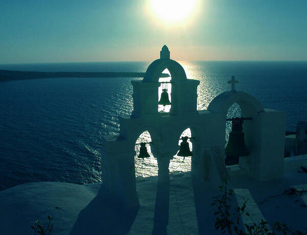 Coletteguggenheim Poster featuring the photograph Sunset Santorini Greece #1 by Colette V Hera Guggenheim