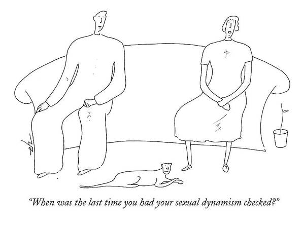 Husband Poster featuring the drawing When Was The Last Time You Had Your Sexual by Erik Hilgerdt