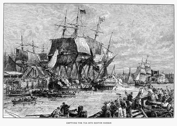 1773 Poster featuring the photograph Boston Tea Party, 1773 #14 by Granger