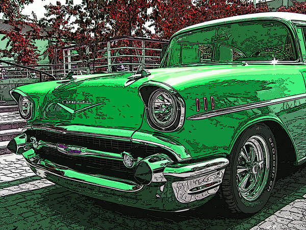 1957 Chevrolet Bel Air Poster featuring the photograph 1957 Chevrolet Bel Air by Samuel Sheats