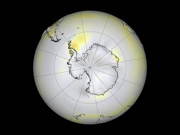 Antarctic Poster featuring the photograph Antarctic Temperatures #2 by Gsfc Svs/nasa/science Photo Library