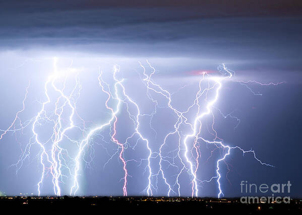 Lightning Poster featuring the photograph Electric Skies #1 by James BO Insogna