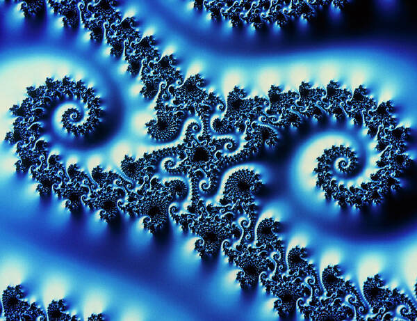 Mandelbrot Poster featuring the photograph Fractal 3-d Image Of The Mandelbrot Set #2 by Alfred Pasieka/science Photo Library