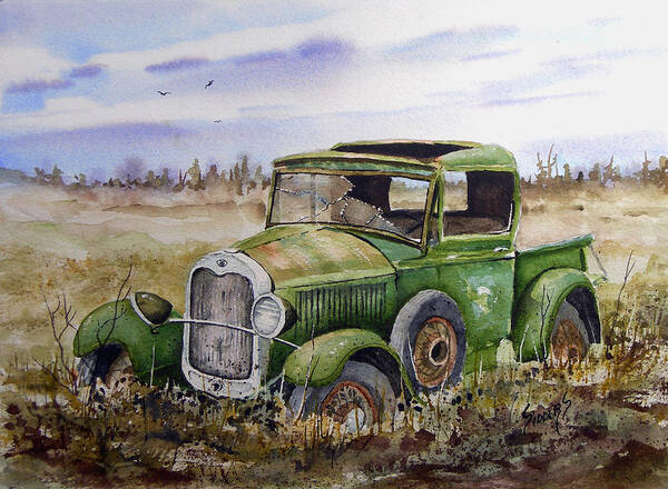 Pickup Poster featuring the painting Old 29 #2 by Sam Sidders