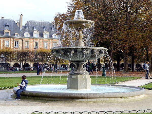 Paris Poster featuring the photograph Place De Vosges In Paris France #2 by Rick Rosenshein