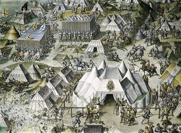 Colour Poster featuring the photograph Castello, Fabrizio 1562-1617. Battle #3 by Everett