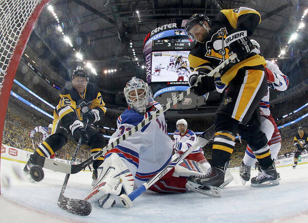 Playoffs Poster featuring the photograph New York Rangers V Pittsburgh Penguins #3 by Justin K. Aller