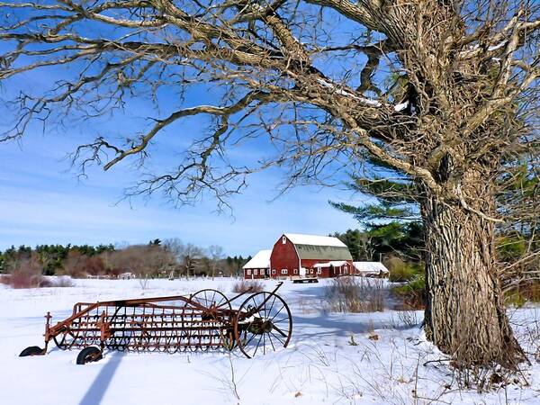 Farm Poster featuring the photograph Winter farmland by Janice Drew