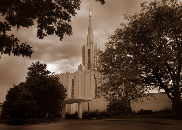 Lds Poster featuring the photograph Jordan River LDS Temple #4 by Nathan Abbott