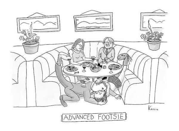 Advanced Footsie Poster featuring the drawing New Yorker October 23rd, 2006 by Zachary Kanin