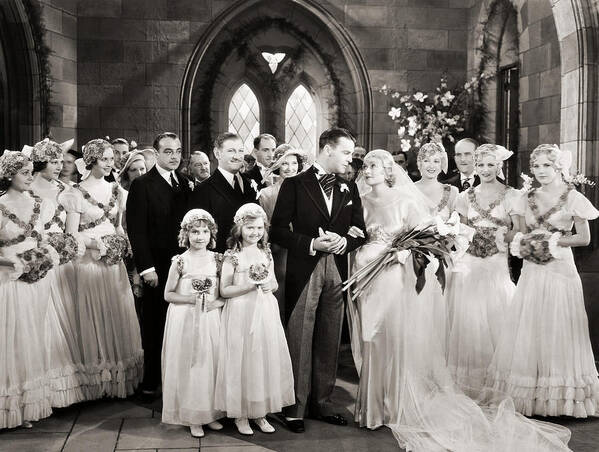 1920s Poster featuring the photograph Silent Film Still: Wedding #6 by Granger