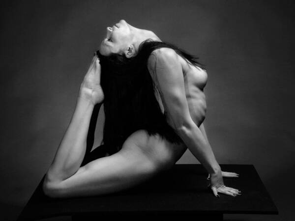 Kajira Poster featuring the photograph 7498 Studio Nude Flexible Kajira by Chris Maher
