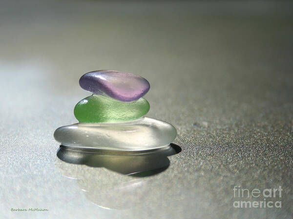 Seaglass Poster featuring the photograph A Delicate Balance by Barbara McMahon